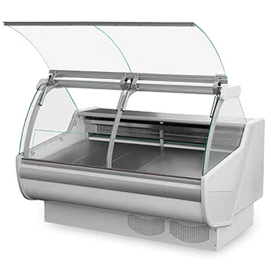 IGLOO By NOVA SANTIAGO Series Curved Glass Refrigerated Fish Display Case - Various Sizes-Phoenix Food Equipment