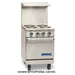 Imperial IR-4-E 24-inch electric range in stainless steel with four French plates and oven, on optional casters