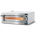 Italiana Food Tech CP420 electric 16-inch Compact Pro single deck pizza oven in stainless steel, angled front view