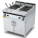 Italiana Food Tech E78 electric double pasta cooker with digital controls and multiple portion baskets per well