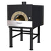 Italiana Food Tech MILANO-ROT rotating deck pizza oven with square black housing and stainless steel front on a stand