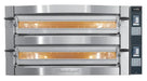 Italiana Food Tech ML935 electric 42-inch Michelangelo double deck pizza oven in stainless steel, front view
