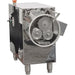 Juicernet SC-B sugar cane juicer in stainless steel with three exposed pressing rollers and feed guard, front view
