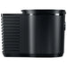Jura Cool Control 1L milk cooler in black, side view showing the ribbed cooling panel