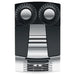 Jura GIGA 10 residential automatic coffee machine, top view of the twin bean hoppers and chrome drip tray