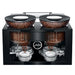 Jura GIGA 10 residential automatic coffee machine, cutaway view showing the twin bean hoppers and two grinders