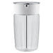Jura glass milk carafe for automatic coffee machines, 16.9 oz, ribbed clear glass with white lid, front view