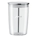 Jura glass milk container for automatic coffee machines, 16.7 oz, empty clear glass with stainless steel lid