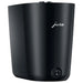 Jura Hot Cup Warmer S in black, angled side view showing the power switch and rounded housing