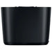 Jura Hot Cup Warmer S in black, side profile view of the rounded black housing with the lid on top