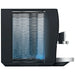 Jura Z10 residential automatic coffee machine, side view of the illuminated clear water tank and coffee spout