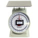 Kilotech KAM Series dial portioning scale, cream housing with round dial and square platform, another capacity