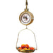 Kilotech KHS 1022 (K852410) grocery hanging scale with round dial and stainless basket holding peaches