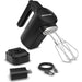 KitchenAid KHMR762BM cordless hand mixer shown with removable battery, charger, cable and beaters