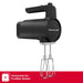 KitchenAid KHMR762BM 7-speed cordless hand mixer in matte black with stainless steel beaters attached