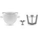 KitchenAid KSMICM ice cream maker attachment with white freeze bowl, drive assembly and grey dasher