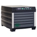 LEM 1729 Mighty Bite 6-tray food dehydrator with black housing, clear door and digital display, front angle