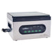 LEM 1745 MaxVac Pro chamber vacuum sealer in stainless steel with black lid and green touch controls, angled