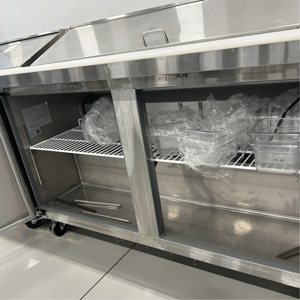 **OPEN BOX** Nordic Air SPT-60-16 Double Door 60" Refrigerated Sandwich Prep Table