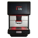 La Cimbali S-LITE automatic espresso machine in black with touchscreen display and drip tray, front view