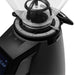 MACAP MI20 Touch Pro coffee grinder, close-up of the grind adjustment collar below the clear bean hopper