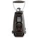 MACAP MI20 Touch Pro instant coffee grinder in black with 500g clear hopper and touchscreen display, front view