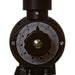 Mahlkonig EK43 coffee grinder, close-up of the black grind size adjustment dial with numbered markings