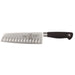 Mercer Culinary Genesis 7-inch nakiri knife with Granton edge flat stainless steel blade and black ergonomic handle