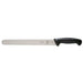 Mercer Culinary Millennia 11-inch slicer knife with long round-tip stainless steel blade and black textured handle