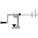 Nemco 55050AN Spiral Fry Cutter, aluminum hand crank unit with spiral blade, side view without potato