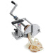 Nemco 55050AN Spiral Fry Cutter, 1/4 inch hand crank cutter mounted on a base with spiral cut potato fries