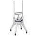 Nemco 55500 series Easy Chopper vegetable chopper, cast aluminum base with plunger handle, angled side view