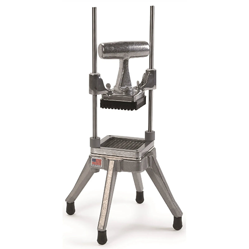 Nemco 55500 series Easy Chopper fruit and vegetable chopper, aluminum frame with push handle, front view