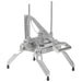 Nemco 55650 series Easy Lettuce Cutter/Slicer, aluminum four-leg frame with lever raised, angled side view
