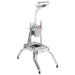 Nemco 56750 series Easy Onion Slicer 2, aluminum frame with vertical guide rods and lever handle, front view