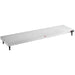 Nemco 6301 series countertop heated shelf, longest stainless steel size on black legs, alternate angle view