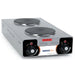 Nemco 6310-3 electric double burner hot plate, stainless steel with two burners and dual dial controls, angled view