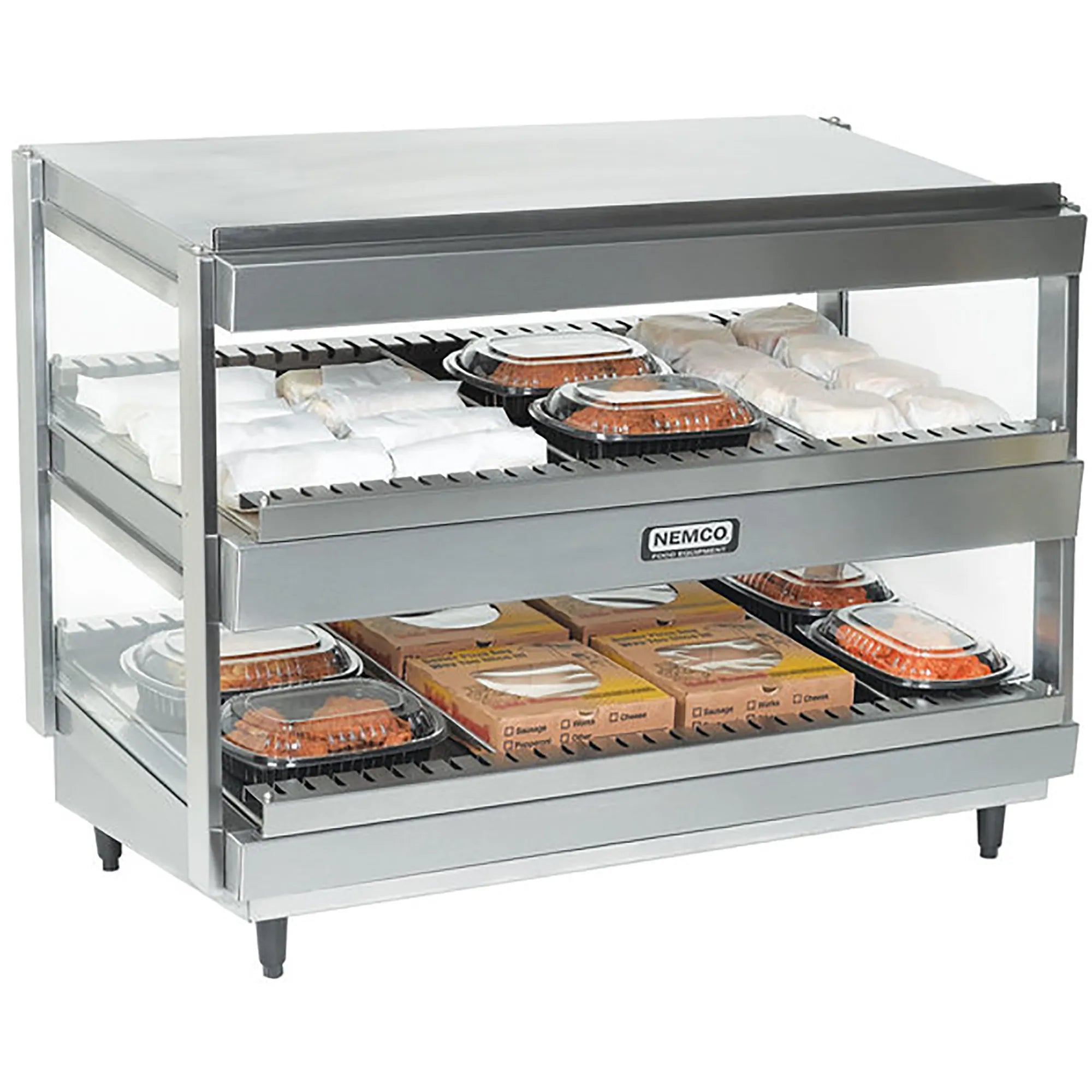 Nemco 6480 Series Heated Pass Through Station, Slanted Shelves - Various Configurations-Phoenix Food Equipment
