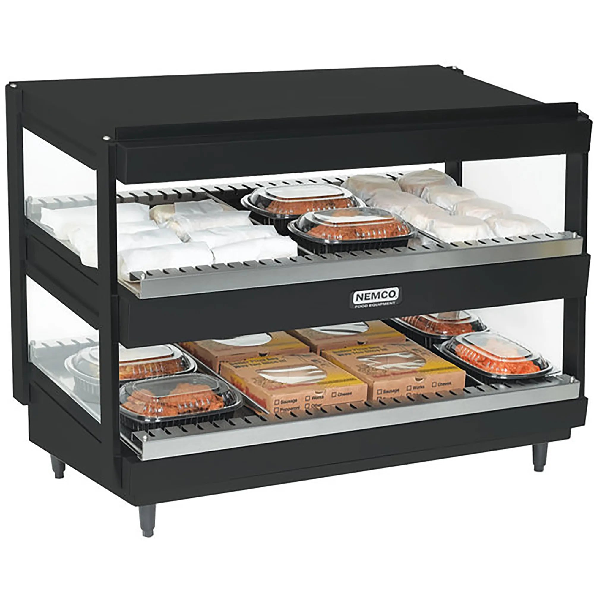 Nemco 6480 Series Heated Pass Through Station, Slanted Shelves - Various Configurations-Phoenix Food Equipment