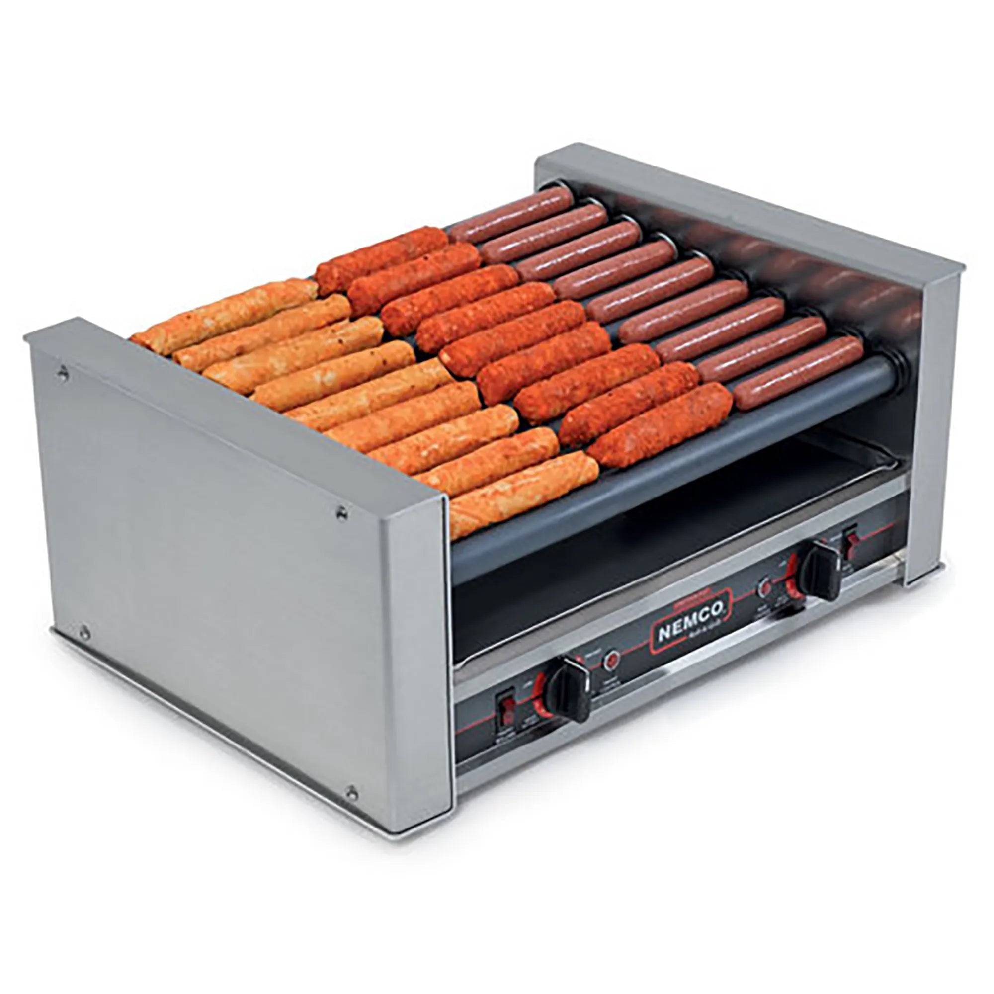 Nemco 8027 Series Hot Dog Grill - 10 Rollers, 27 Hot Dog Capacity - Various Configurations-Phoenix Food Equipment