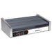 Nemco 8033SX-SLT slanted hot dog roller grill with 12 grey Gripsit rollers in stainless steel housing