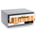 Nemco BW series stainless steel bun warmer with moisture, front drawer pulled open showing hot dog buns inside
