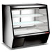 New Air NDDC-60-GC 60-inch refrigerated deli case, black and stainless cabinet with glass front and shelves