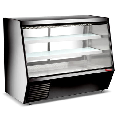 New Air NDDC-72-GC Curved Glass 72" Refrigerated Deli Case-Phoenix Food Equipment