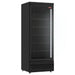 New Air NGF-30-HB single door 30-inch glass door display freezer, black cabinet with LED lighting, front view