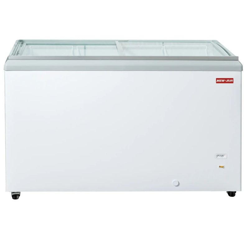 New Air NIF-60-FG Double Door 60"W Flat Glass Display Chest Freezer-Phoenix Food Equipment