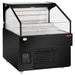 New Air NOM-36-LSB low profile 36-inch open air refrigerator, black cabinet with tiered display shelves