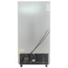 Nordic Air GFM-34C glass door display freezer, rear view showing the grey back panel and bottom compressor