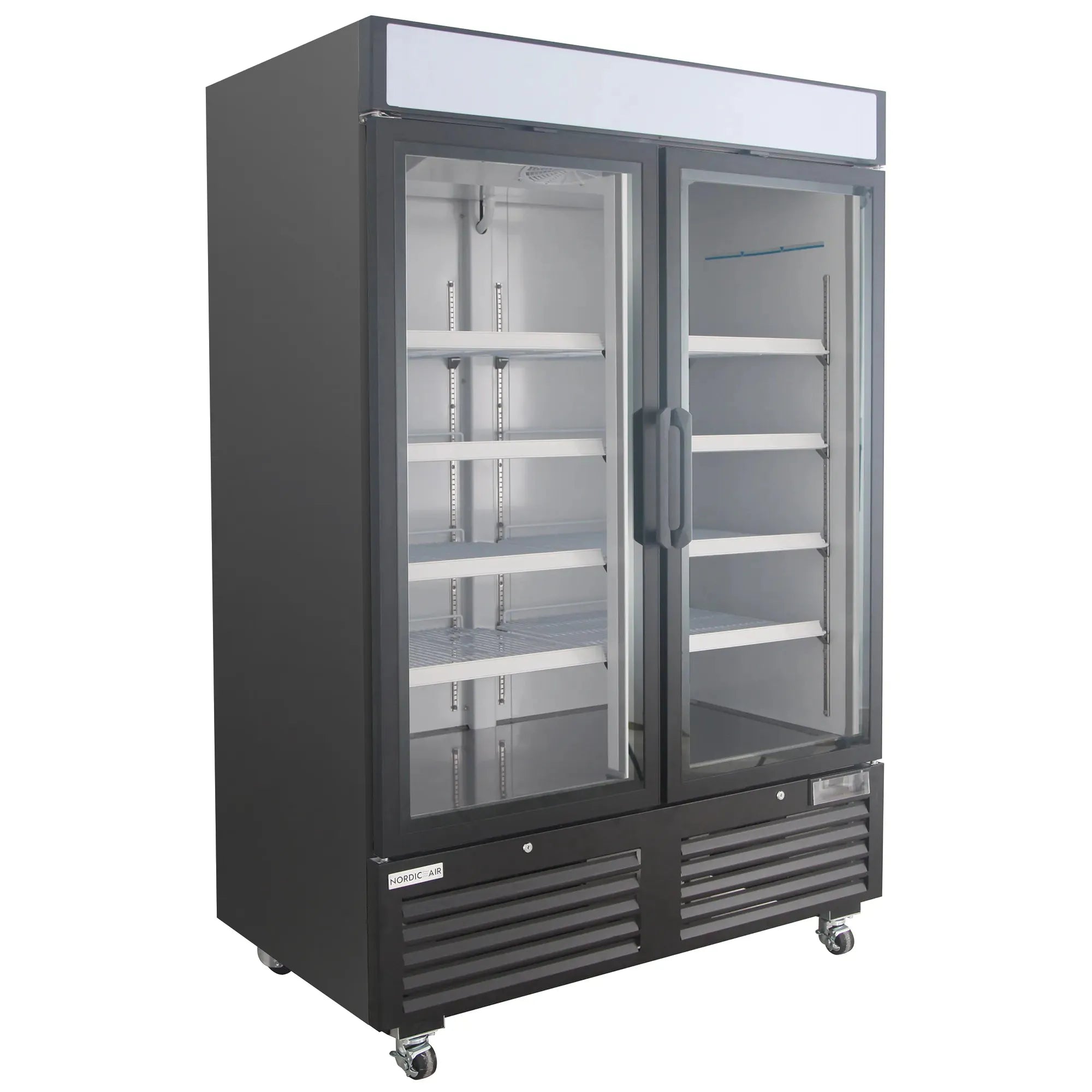 Nordic Air GFM-48C Double Swing Glass Door 54" Wide Display Freezer-Phoenix Food Equipment