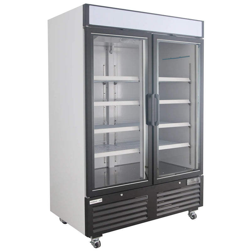 Nordic Air GFM-48C Double Swing Glass Door 54" Wide Display Freezer-Phoenix Food Equipment